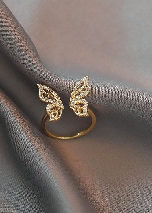 BUTTERFLY RING, COOL Rings, 18K Gold Plated Modern Butterfly Ring Gift For Butterfly Lover, Butterfly Women Jewelry, Classic Ring